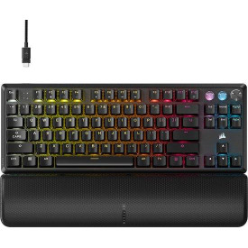 Клавиатура Corsair K70 PRO TKL RGB, MGX Hyperdrive суитчове, Black