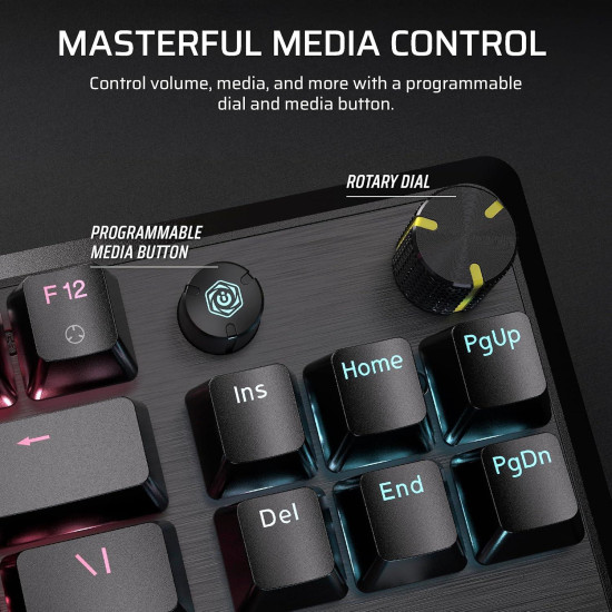 Клавиатура Corsair K70 TKL, RGB, Corsair MLX Red суичове, Black