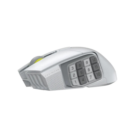 Безжична мишка CORSAIR SCIMITAR ELITE Wireless SE, 33000 DPI, White