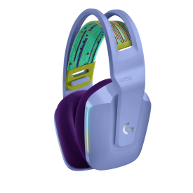 Безжични слушалки Logitech G733 Lightspeed Wireless RGB, USB, Purple
