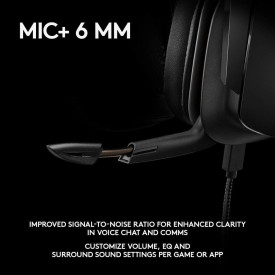 Безжични слушалки Logitech G935, 7.1 Surround, Lightsync, USB, Black