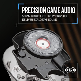 Слушалки NACON RIG 500 PRO HC V2, USB, Mic, White