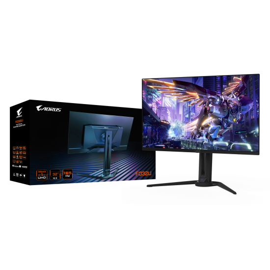 Монитор GIGABYTE AORUS FO32U, 31.5 инча QD-OLED, UHD 3840 x 2160, 165Hz, 0.03ms, FreeSync™ Premium Pro, HDR True Black 400