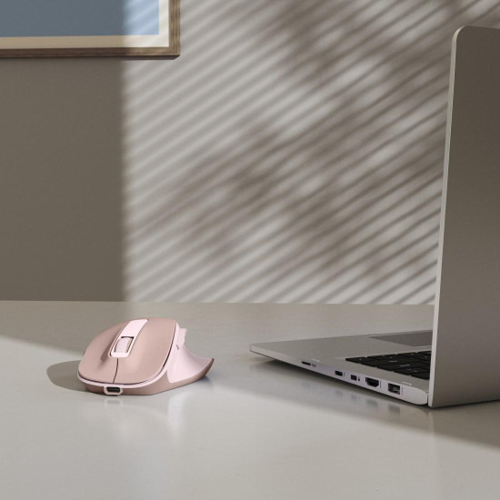 Безжична мишка HAMA WM-500 Recharge, 6 бутона, тиха, Pink