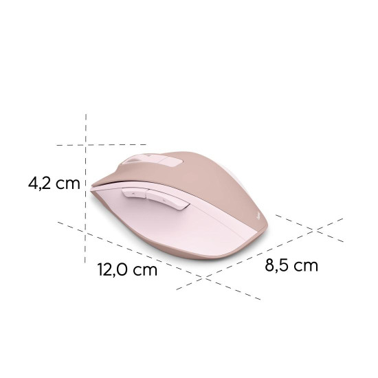 Безжична мишка HAMA WM-500 Recharge, 6 бутона, тиха, Pink