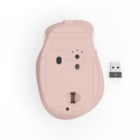Безжична мишка HAMA WM-500 Recharge, 6 бутона, тиха, Pink