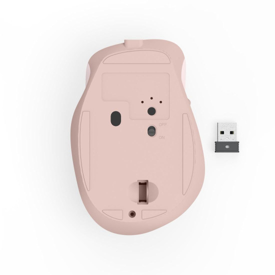 Безжична мишка HAMA WM-500 Recharge, 6 бутона, тиха, Pink