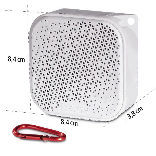 Преносима тонколона HAMA Pocket 3.0, Водоустойчива, 3.5W, White