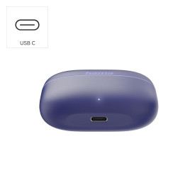 Безжични слушалки HAMA Freedom Buddy II, True Wireless, Violet