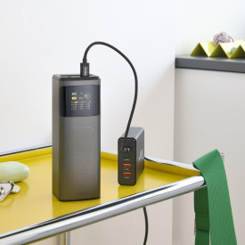 Външна батерия HAMA High Power, 200 W, 24000 mAh, 2x USB-C, USB-A, бързо зареждане