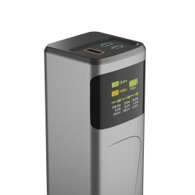 Външна батерия HAMA High Power, 200 W, 24000 mAh, 2x USB-C, USB-A, бързо зареждане