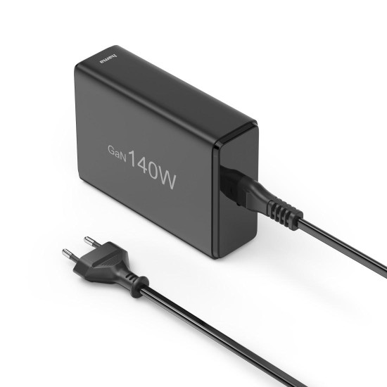 Зарядна станция HAMA 201978, 140W GaN, Fast Charger, 3x USB-C, 2x USB-A, PD