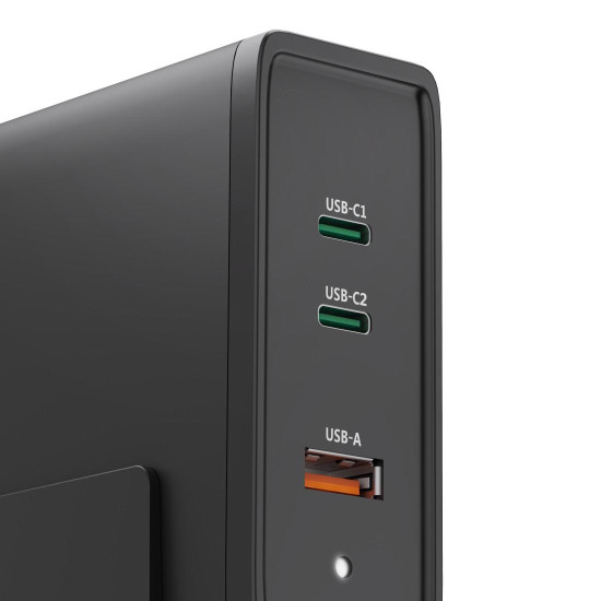 Зарядна станция HAMA 200019, 140W GaN, 3x USB-C, Power Delivery (PD)