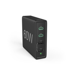 Зарядна станция HAMA 201628, 4 порта, 60W, 2 x USB-C, 2 x USB-A, PD, Fast Charge