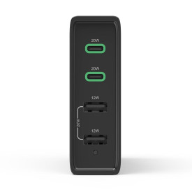 Зарядна станция HAMA 201628, 4 порта, 60W, 2 x USB-C, 2 x USB-A, PD, Fast Charge