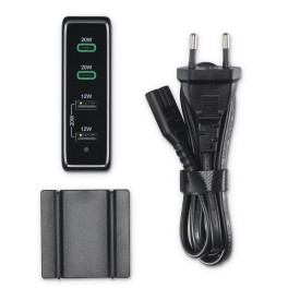 Зарядна станция HAMA 201628, 4 порта, 60W, 2 x USB-C, 2 x USB-A, PD, Fast Charge