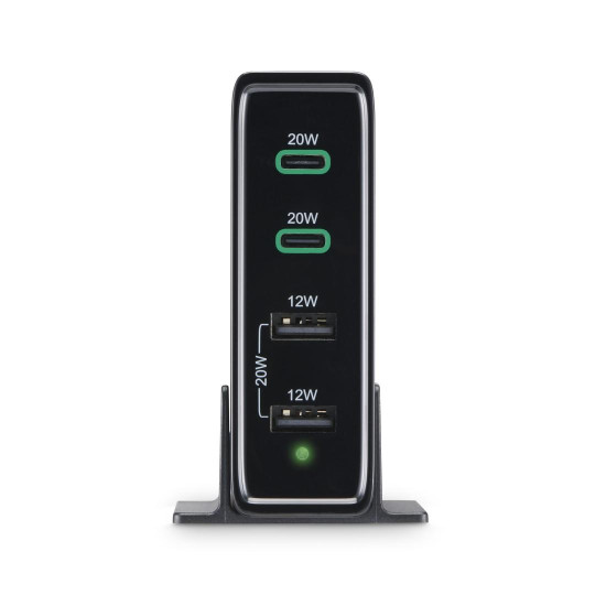 Зарядна станция HAMA 201628, 4 порта, 60W, 2 x USB-C, 2 x USB-A, PD, Fast Charge
