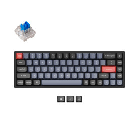 Безжична клавиатура Keychron K6 Pro 65% K PRO, Blue суичове, RGB, Black