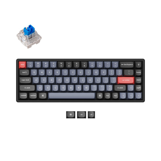 Безжична клавиатура Keychron K6 Pro 65% K PRO, Blue суичове, RGB, Black