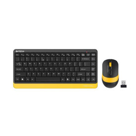 Комплект клавиатура и мишка A4Tech Fstyler FG1110, Wireless, Black/Yellow
