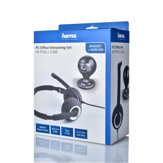 Комплект слушалки и уеб камера HAMA HS-P150, HAMA-139998