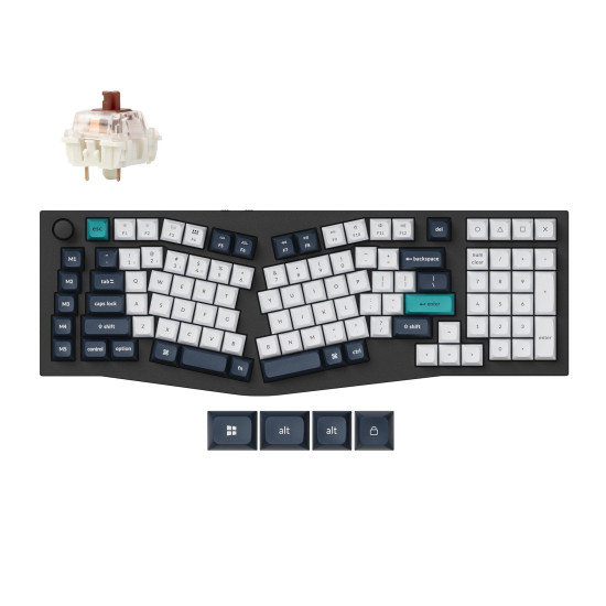 Безжична клавиатура Keychron Q13 Max Carbon Black, Jupiter Brown суичове