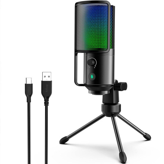 Микрофон FIFINE K669 PRO2, RGB, Black