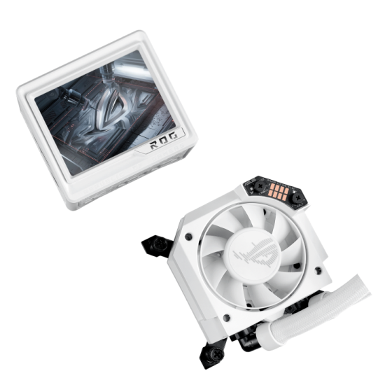 Водно охлаждане ASUS ROG RYUJIN III 360 ARGB Extreme, 360mm, 3.5 инча LCD, White (90RC0132-M0EAY0)
