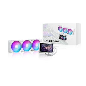 Водно охлаждане ASUS ROG RYUO IV 360 ARGB, 360mm, 6.67 инча AMOLED, White (90RC01N2-B0EAY0)