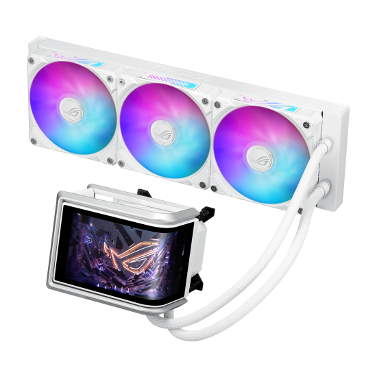 Водно охлаждане ASUS ROG RYUO IV 360 ARGB, 360mm, 6.67 инча AMOLED, White (90RC01N2-B0EAY0)