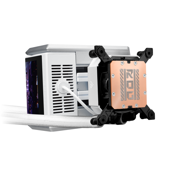 Водно охлаждане ASUS ROG RYUO IV 360 ARGB, 360mm, 6.67 инча AMOLED, White (90RC01N2-B0EAY0)