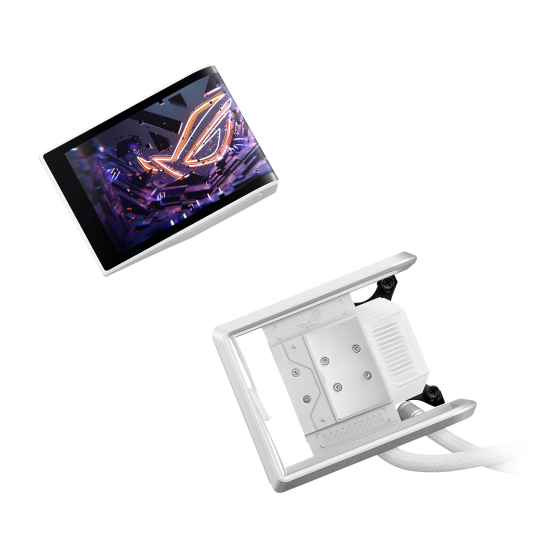 Водно охлаждане ASUS ROG RYUO IV 360 ARGB, 360mm, 6.67 инча AMOLED, White (90RC01N2-B0EAY0)
