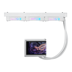 Водно охлаждане ASUS ROG RYUO IV 360 ARGB, 360mm, 6.67 инча AMOLED, White (90RC01N2-B0EAY0)