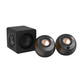 Тонколони Creative Pebble X Plus 2.1, 15W, USB-C, Bluetooth, 3.5mm, Black