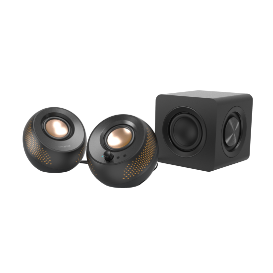 Тонколони Creative Pebble X Plus 2.1, 15W, USB-C, Bluetooth, 3.5mm, Black