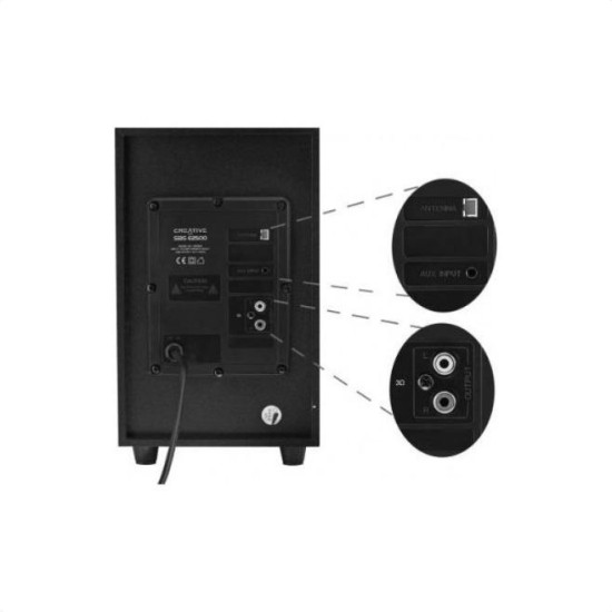 Тонколони Creative SBS E2500 2.1, Bluetooth, 30W, 3.5mm, Black