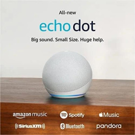 Преносима тонколона Amazon Echo Dot 5, Гласов асистент, Alexa, White, 3W
