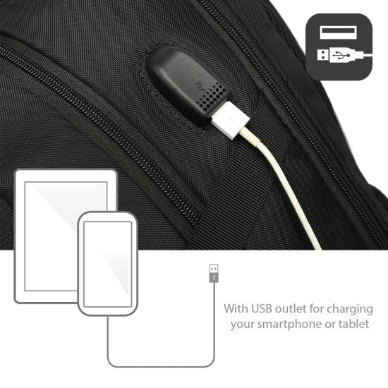 Раница за лаптоп ACT AC8530, 15.6-инча, USB, Black