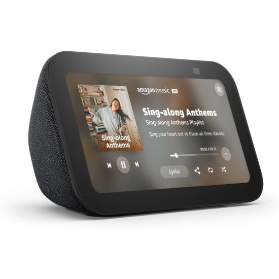 Смарт тонколона Amazon Echo Show 5, Gen 3, сензорен екран, гласов асистент, черен