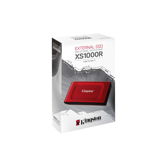 Външен SSD диск Kingston XS1000R 1TB, USB 3.2, Red