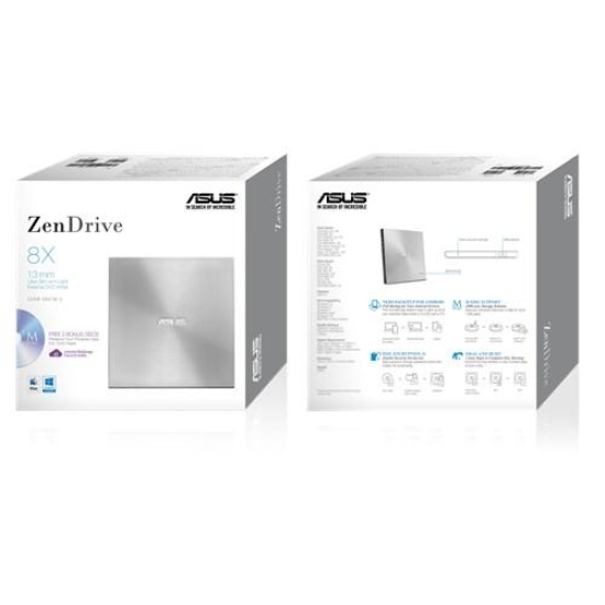 Оптично устройство ASUS ZenDrive U7M Ultra-Slim, USB 2.0, Silver
