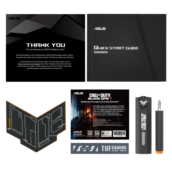 Видеокарта ASUS TUF Gaming Radeon RX 9070 XT COD BO7 Special Edition