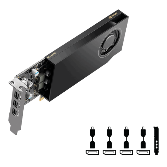 Видеокарта PNY NVIDIA RTX A400, 4GB GDDR6, 64-bit, 4xMiniDP