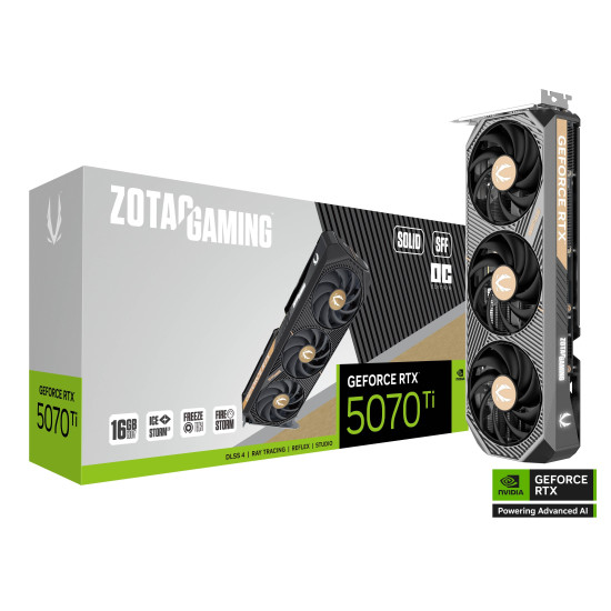 Видеокарта ZOTAC GAMING GeForce RTX 5070 Ti SOLID SFF OC