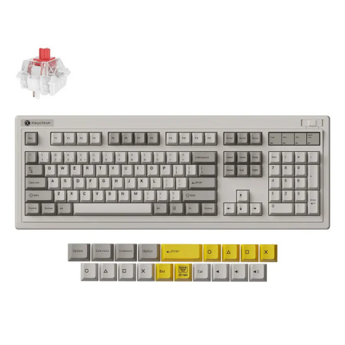 Безжична клавиатура Keychron R6 QMK, Retro, Super Red Switch