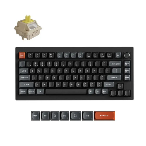 Безжична клавиатура Keychron V1 Ultra 8K, Silk POM Banana Switch