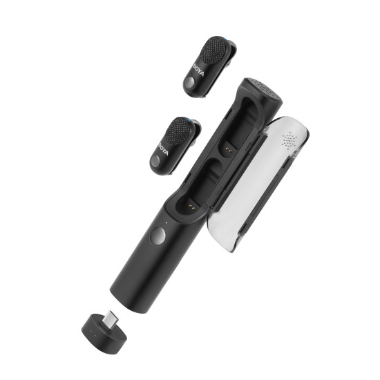 Микрофон BOYA MAGIC 02 All-in-One, безжичен, Lightning/USB-C