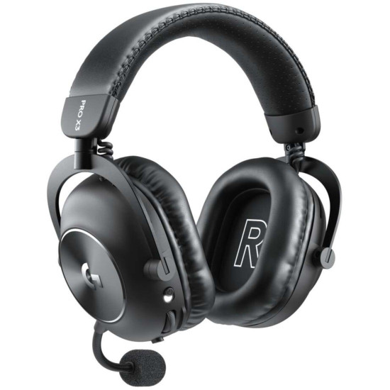 Безжични слушалки Logitech G PRO X3 LIGHTSPEED, с микрофон, Black (981-001740)