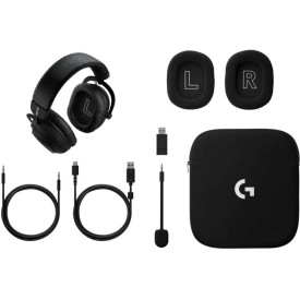 Безжични слушалки Logitech G PRO X3 LIGHTSPEED, с микрофон, Black (981-001740)