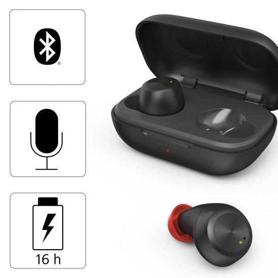 Безжични слушалки Hama Spirit Chop, Black